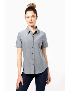 K-KA536-LADIES' SHORT-SLEEVED OXFORD SHIRT 2